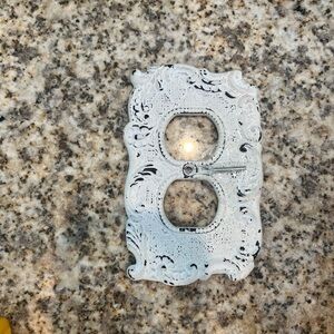 Anthropologie "Vintage" White Decorative Wall Plate